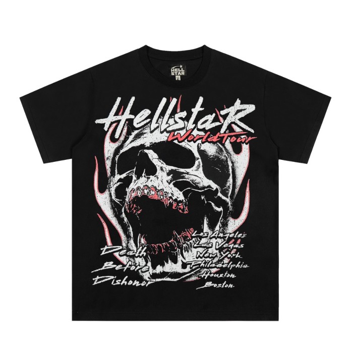 Screaming Purgatory Skull Print Washed Tee 29092389
