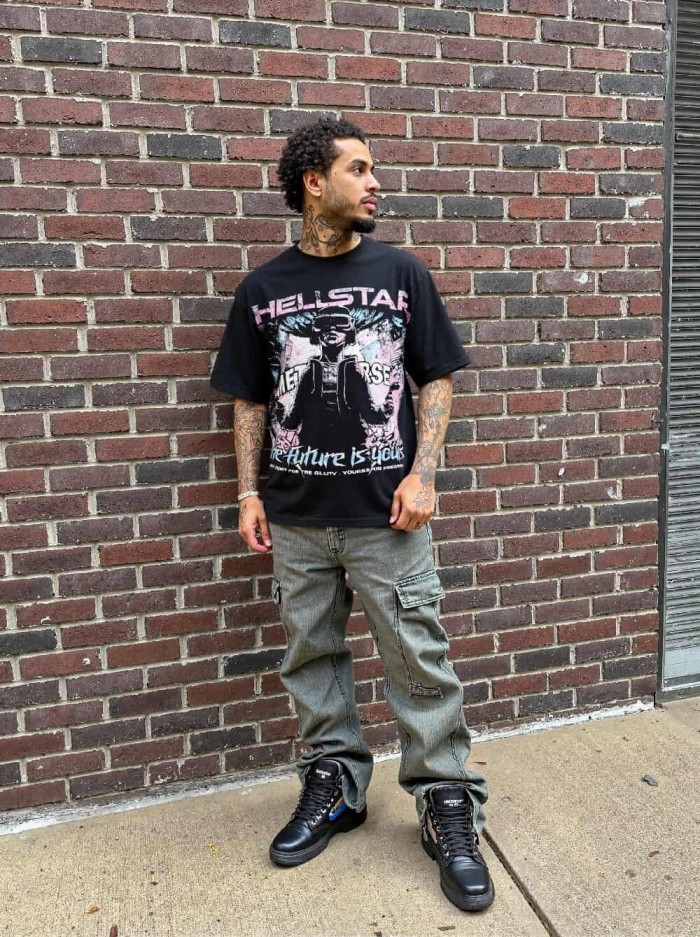 Metaverse Future Declaration Print Washed Tee 29092402