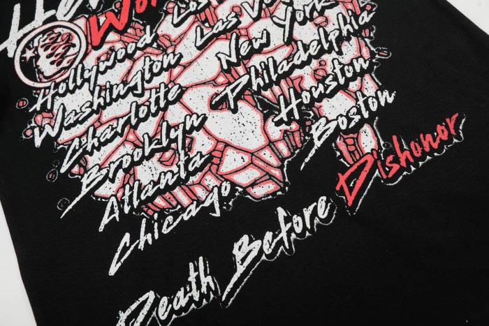 Screaming Purgatory Skull Print Washed Tee 29092389