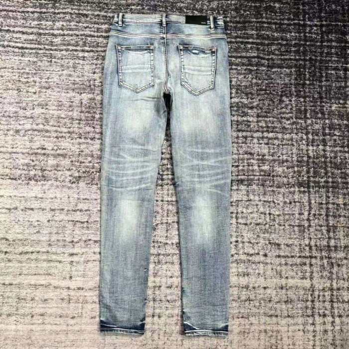 1:1 quality version White Flock Ripped Washed Slim-fit Jeans 29091966