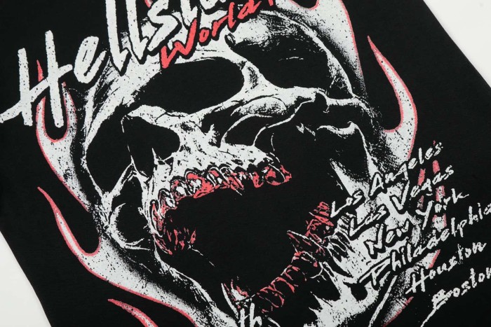 Screaming Purgatory Skull Print Washed Tee 29092389