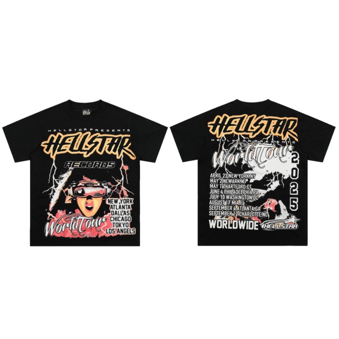 Lightning Virtual Face Print Washed Tee 29092386