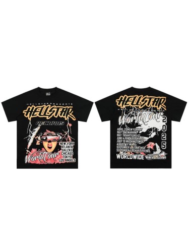 Lightning Virtual Face Print Washed Tee 29092386