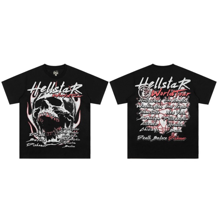 Screaming Purgatory Skull Print Washed Tee 29092389