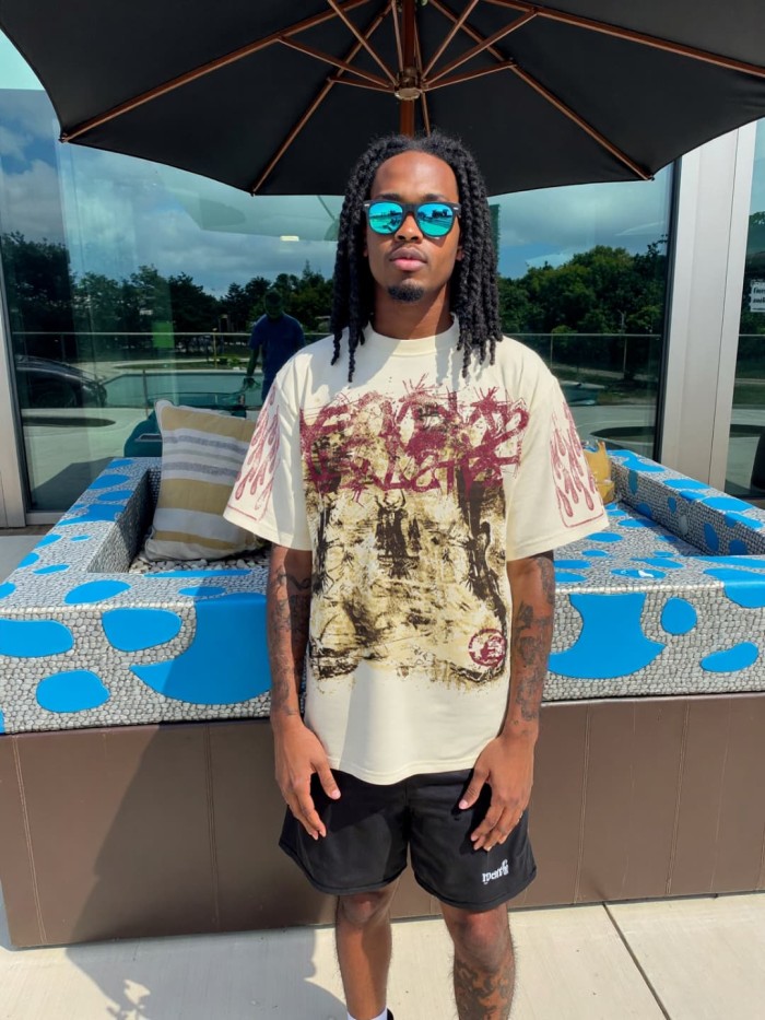 Bloody Graffiti Purgatory Print Washed Tee 29092397