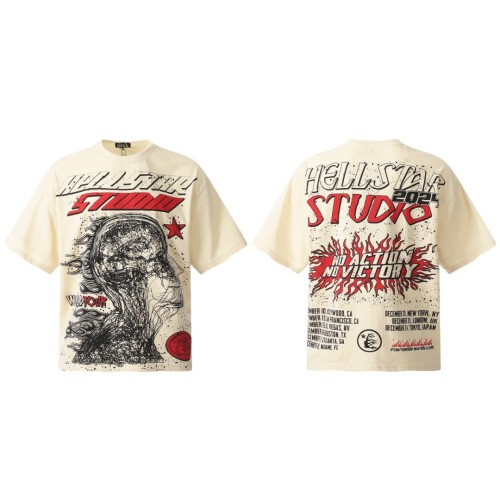 Messy Line Art Head Print Washed Tee 29092403