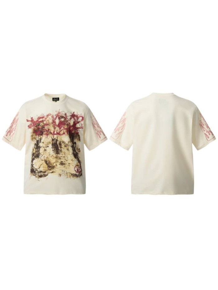 Bloody Graffiti Purgatory Print Washed Tee 29092397