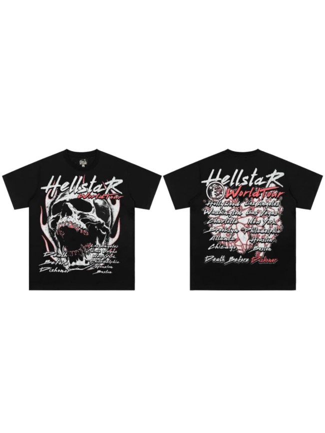 Screaming Purgatory Skull Print Washed Tee 29092389