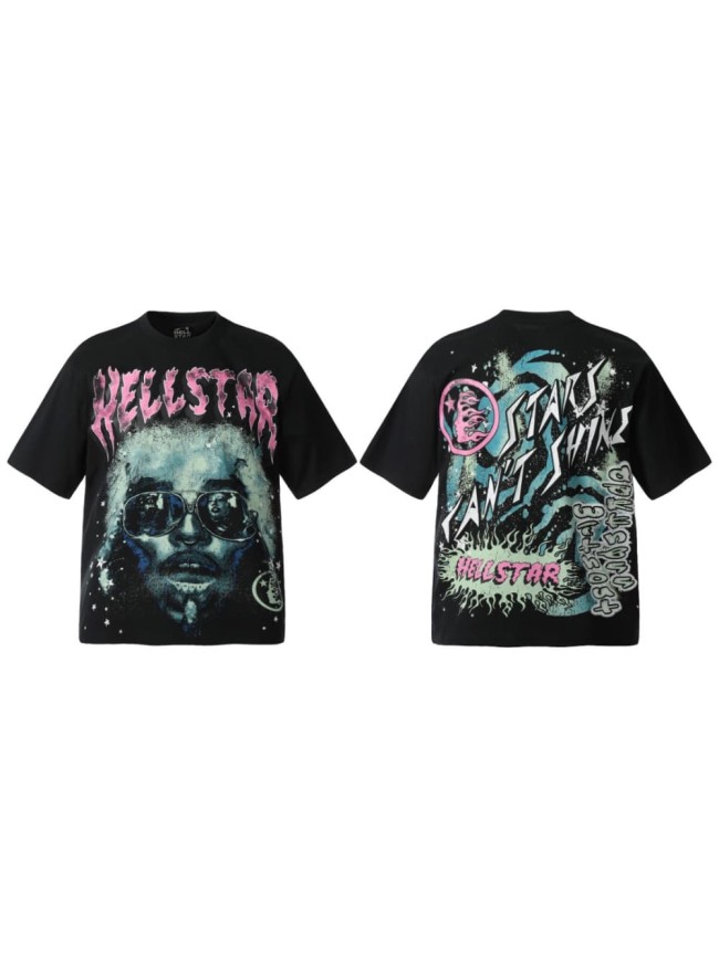 Sunglasses Reflection Figure Print Washed Tee 29092379
