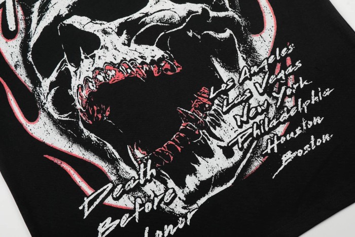 Screaming Purgatory Skull Print Washed Tee 29092389