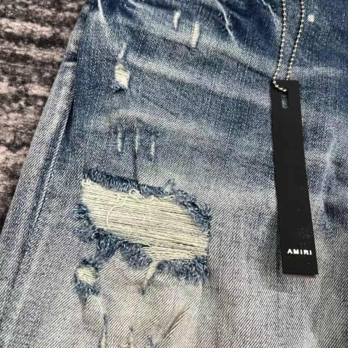 1:1 quality version White Flock Ripped Washed Slim-fit Jeans 29091966