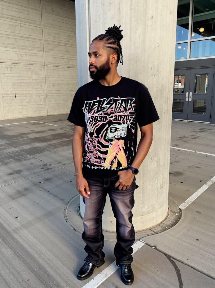 Neon Console Print Washed Tee 29092381