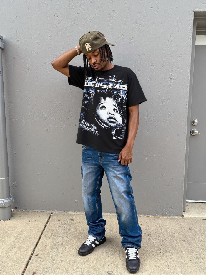 Infant Eye Pilgrimage Print Washed Tee 29092401