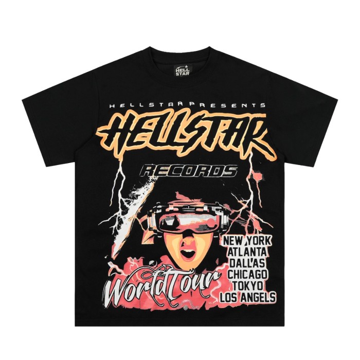 Lightning Virtual Face Print Washed Tee 29092386