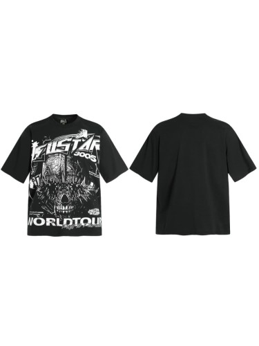 Alien Fanged Beast Print Washed Tee 29092399