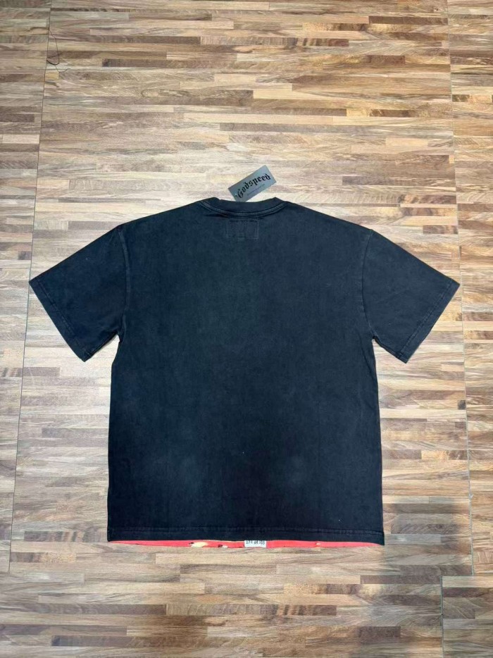 Giant Mechanical Skull Blood Print Washed Tee 29098139