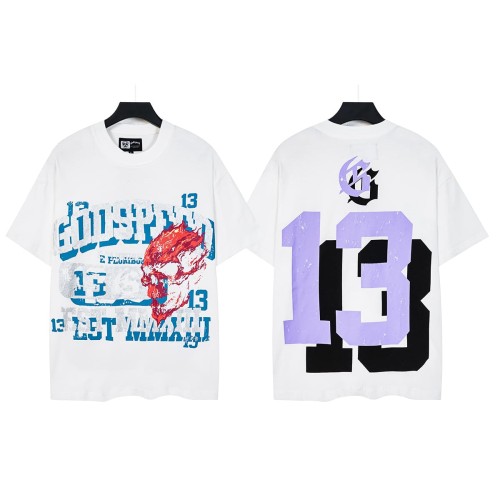 Flame Skull No.13 Back Print Washed Tee 29098137