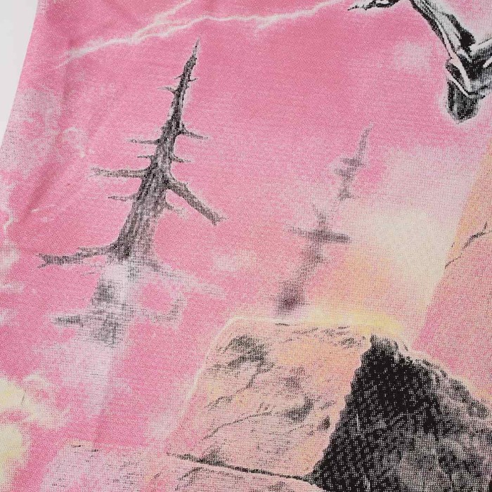 Electric Skull Cross Print Washed Tee 29098133