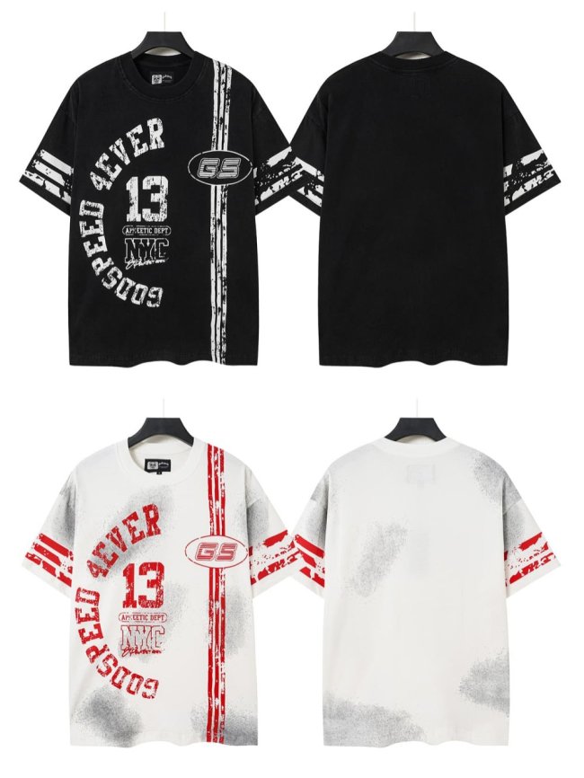 Retro No.13 Sport Style Print Washed Tee 2 colors 29098134