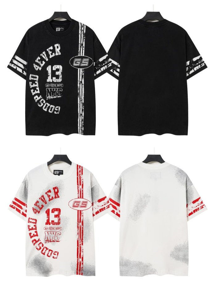 Retro No.13 Sport Style Print Washed Tee 2 colors 29098134