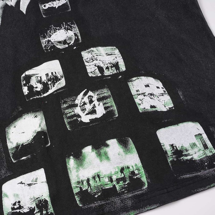 Monitor Matrix Pyramid Print Washed Tee 29098138