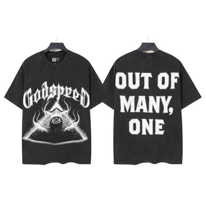 All-Seeing Eye Pyramid Print Washed Tee 29098143