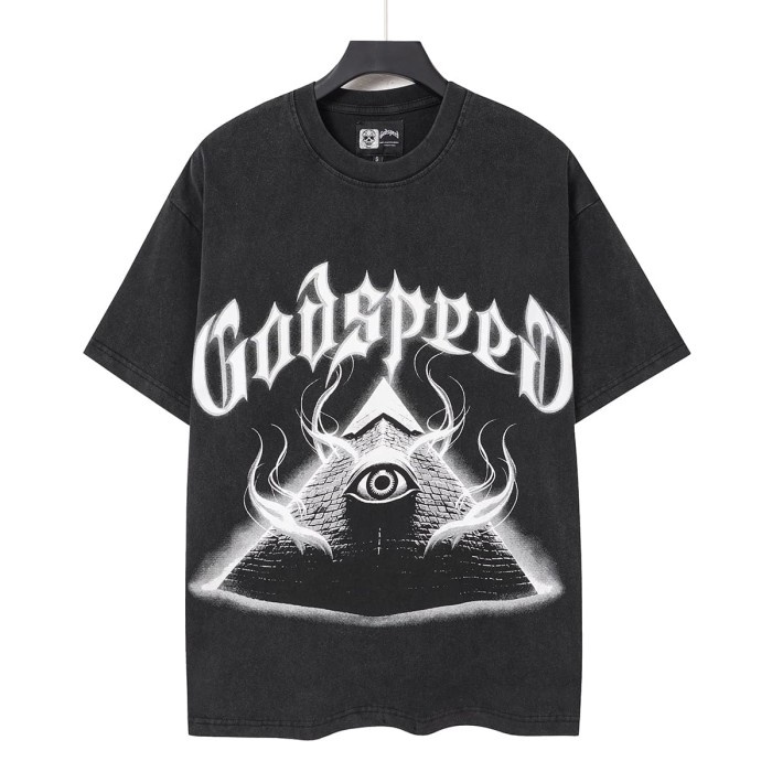 All-Seeing Eye Pyramid Print Washed Tee 29098143
