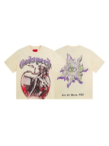 Creamy White and Dark Apple Goddess All-Seeing Eye Double-Sided Printed T-Shirt 29043119