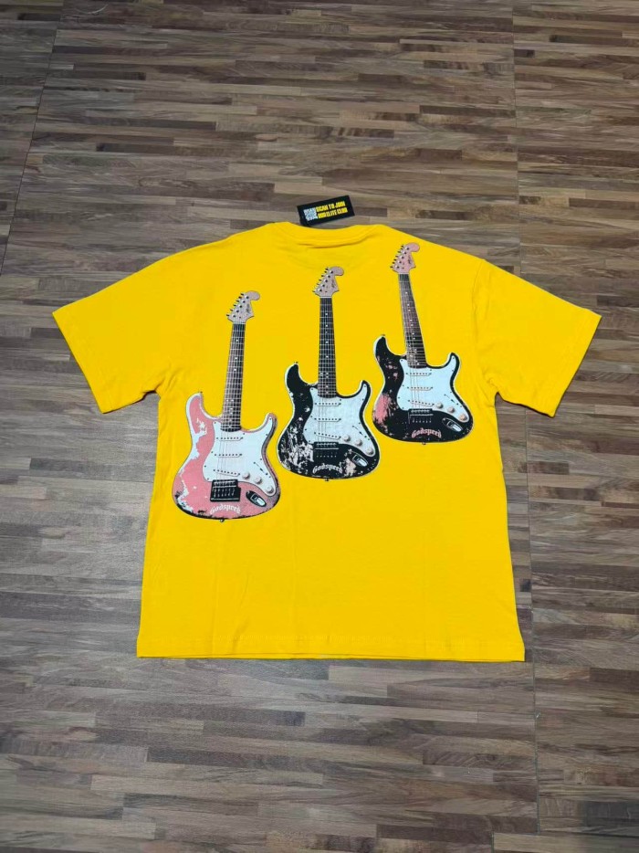 Skull Guitar Band Print Washed Tee 29098140