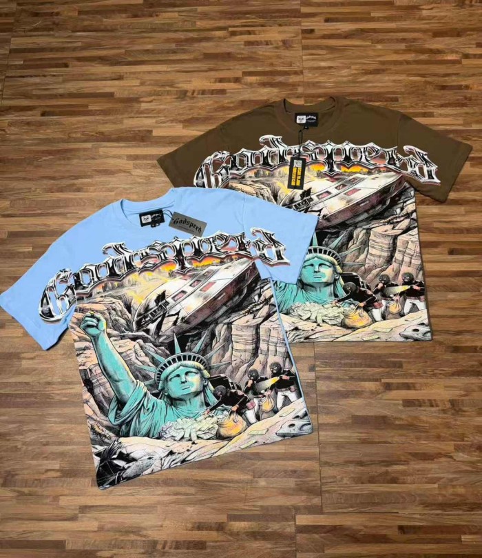 Statue of Liberty UFO Ruins Print Washed Tee 2 colors 29098151