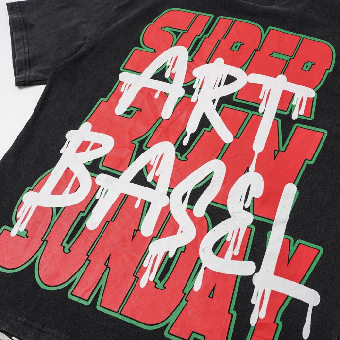 Splatter Graffiti Racing Print Washed Tee 2 colors 29098142