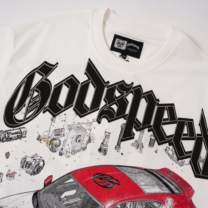 Deconstructed Racing Print Washed Tee 29098145