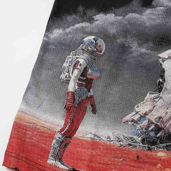 Giant Mechanical Skull Blood Print Washed Tee 29098139
