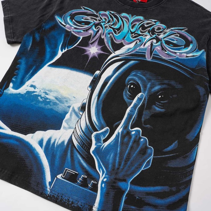 Alien Astronaut Finger Print Washed Tee 2 colors 29098146