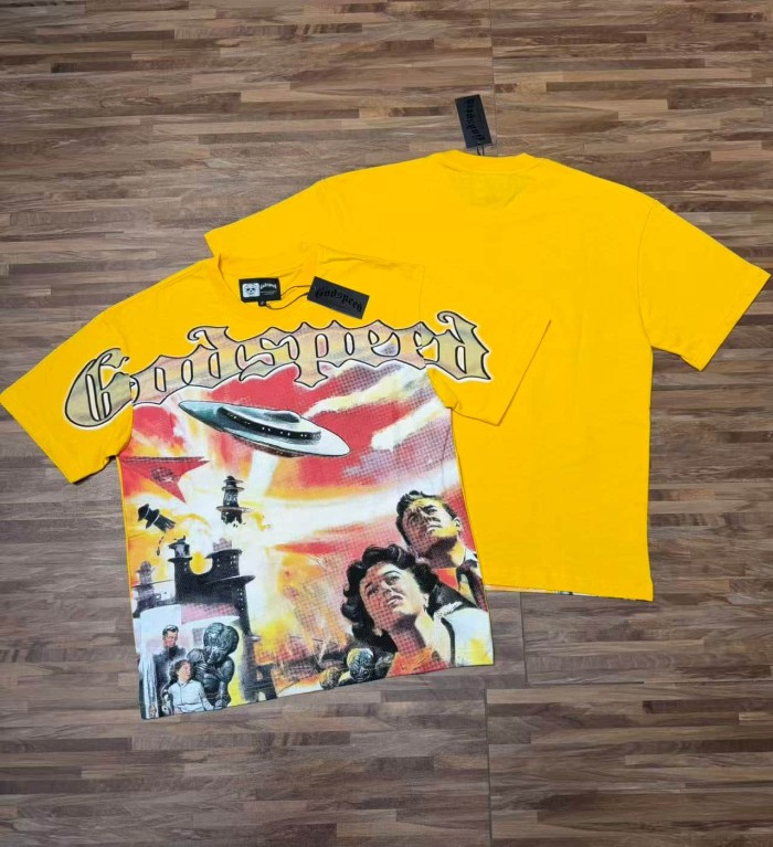 Retro Era Alien Invasion Print Washed Tee 29098136