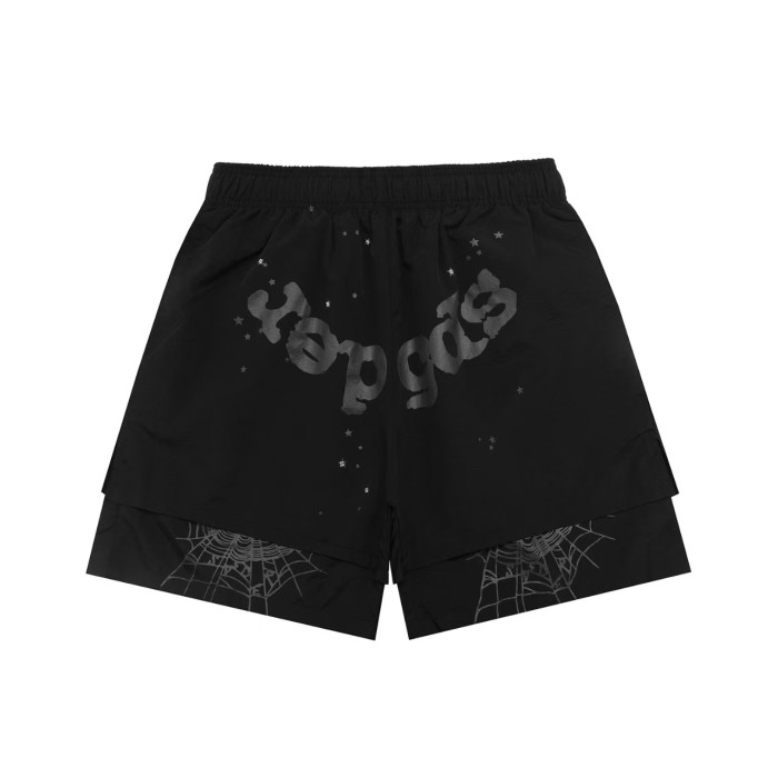 Colorful Graffiti  Spider  & Web Print Streetwear Layered Shorts 19 colors 29097074