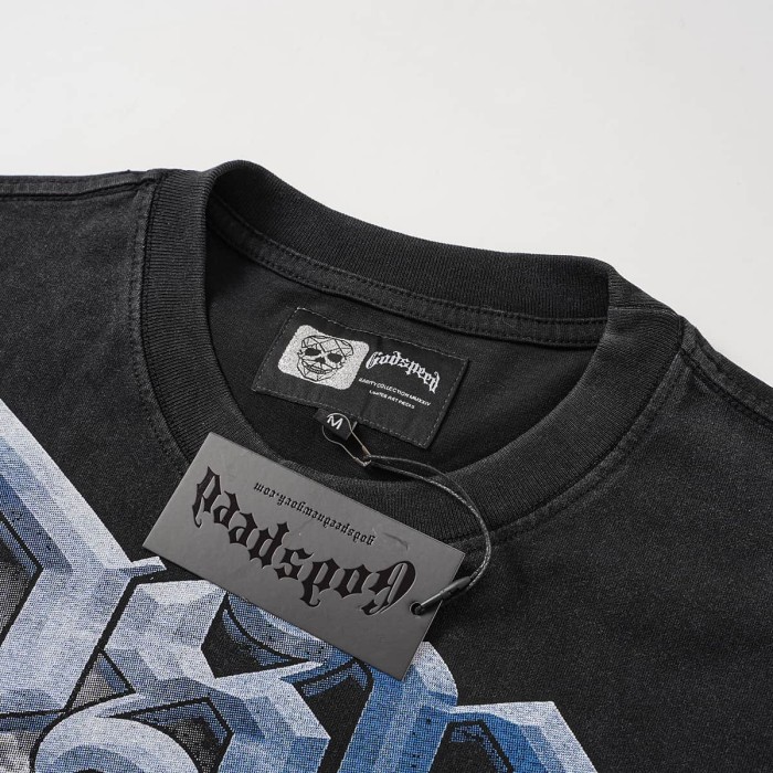 Giant Mechanical Skull Blood Print Washed Tee 29098139