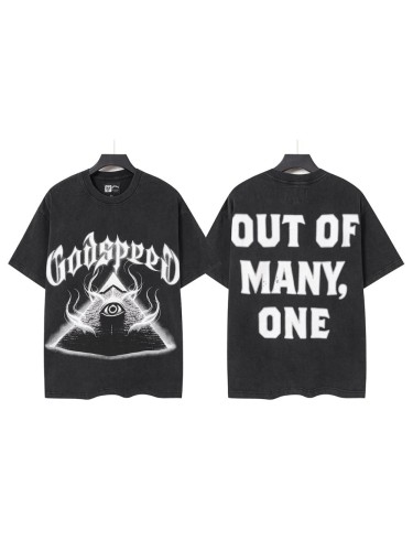 All-Seeing Eye Pyramid Print Washed Tee 29098143