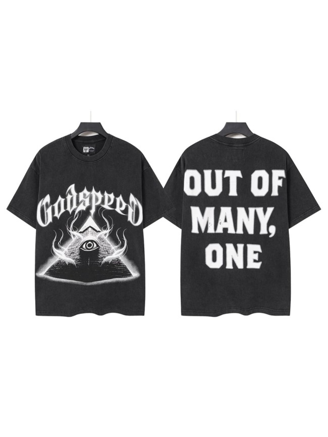 All-Seeing Eye Pyramid Print Washed Tee 29098143