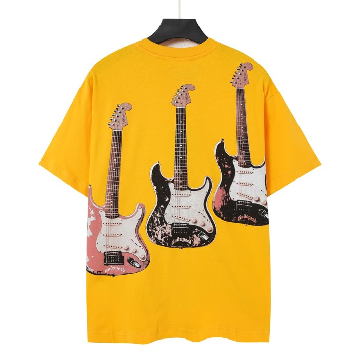 Skull Guitar Band Print Washed Tee 29098140