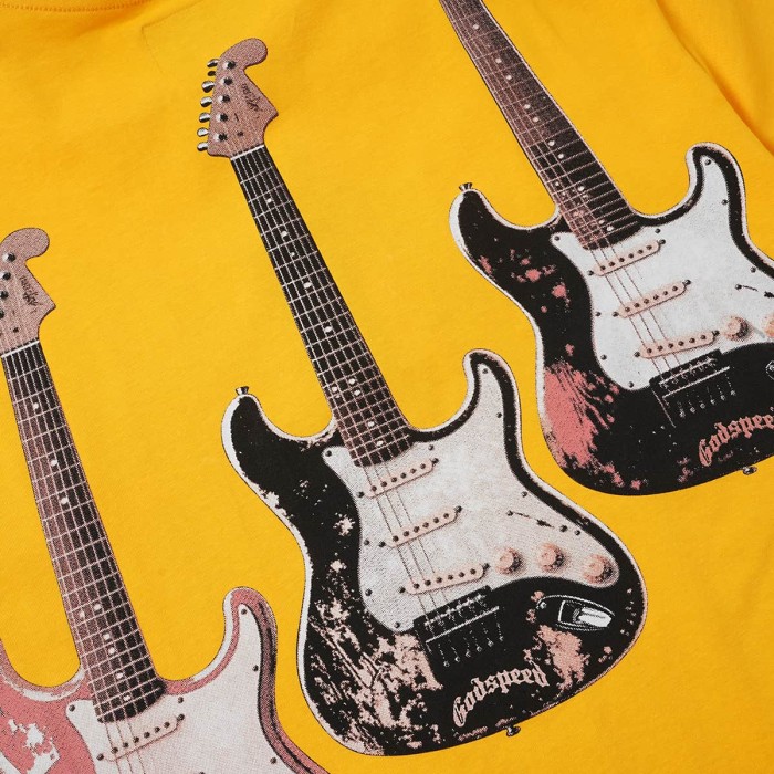 Skull Guitar Band Print Washed Tee 29098140