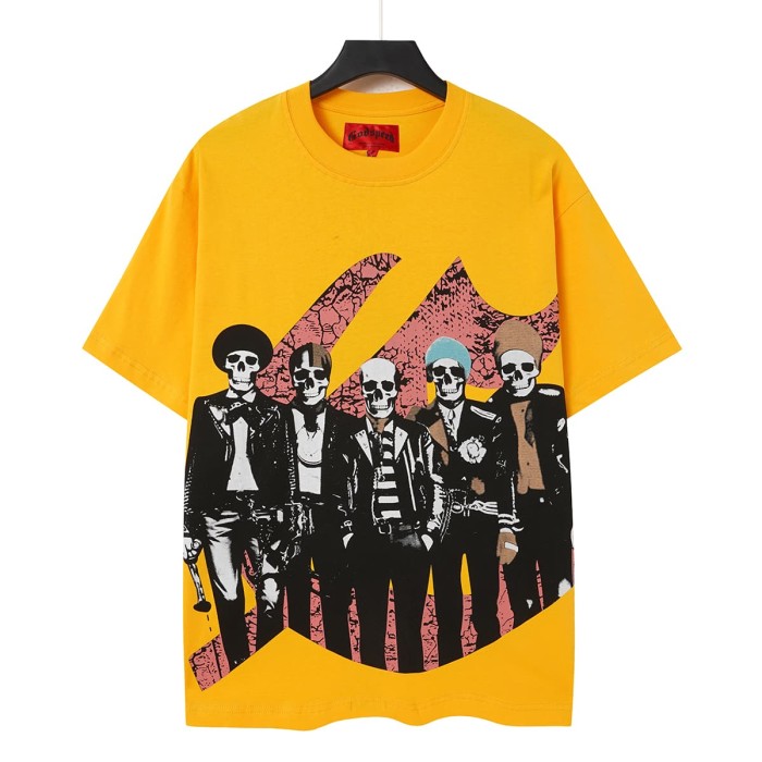 Skull Guitar Band Print Washed Tee 29098140