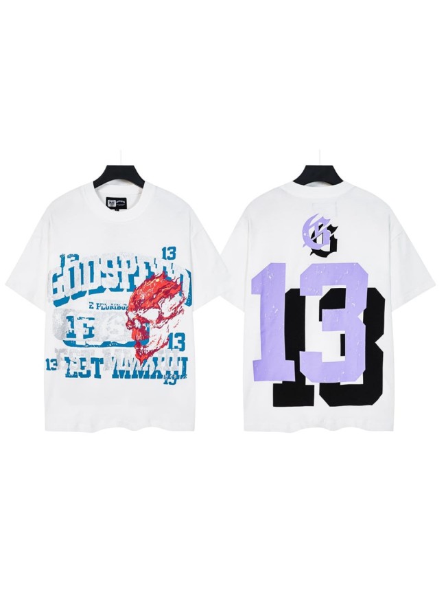 Flame Skull No.13 Back Print Washed Tee 29098137