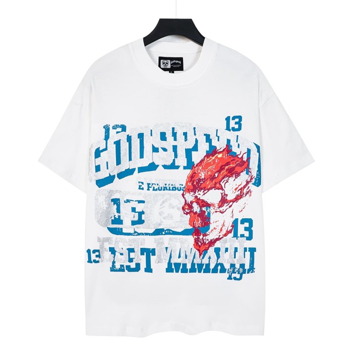 Flame Skull No.13 Back Print Washed Tee 29098137