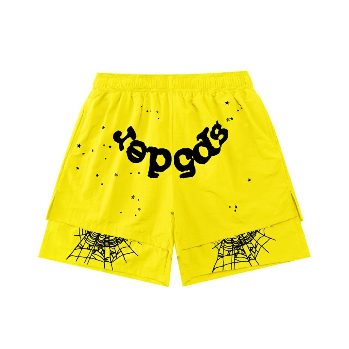 Colorful Graffiti  Spider  & Web Print Streetwear Layered Shorts 19 colors 29097074