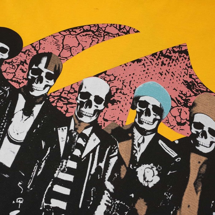 Skull Guitar Band Print Washed Tee 29098140