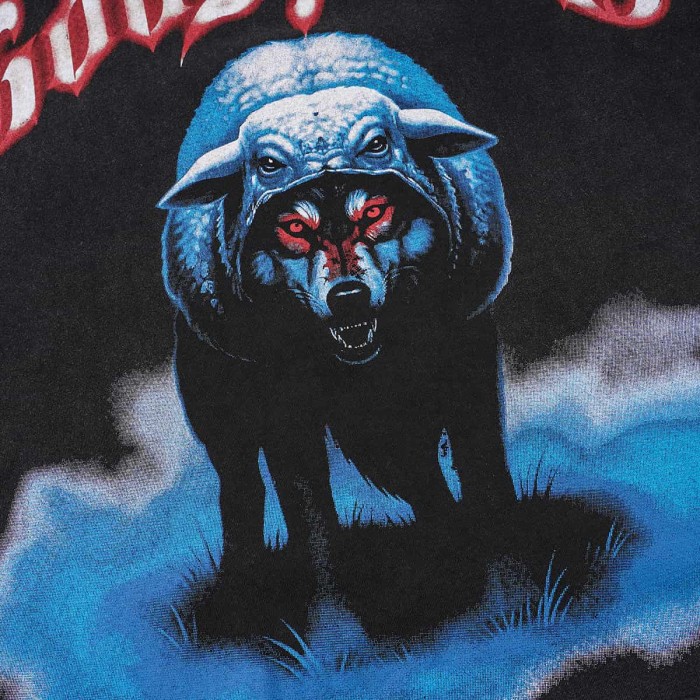 Wolf In Sheep's Clothing Print Washed Tee 29098141