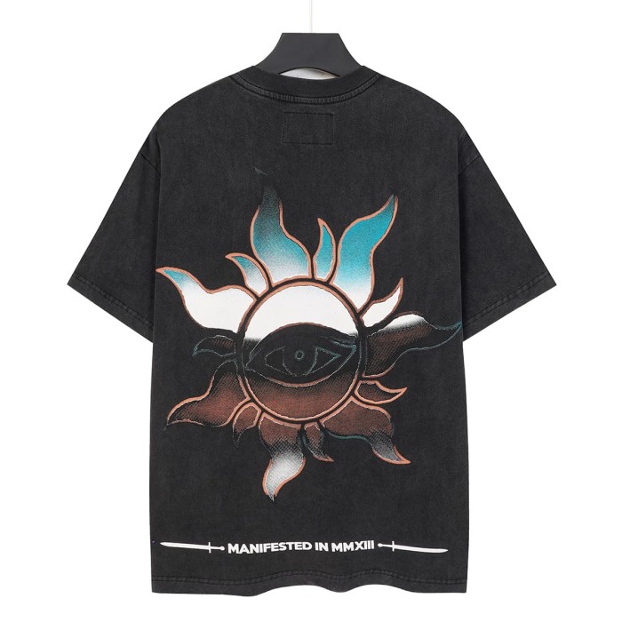Face-Covering Statue of Liberty Print Washed Tee 2 colors 29098148