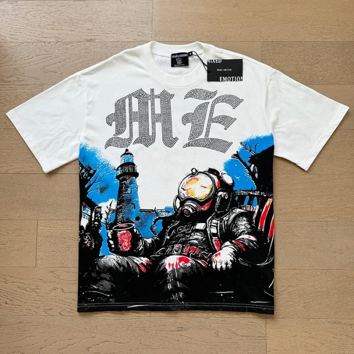 Lighthouse Diver Rhinestone Print Tee 2 colors 29105627