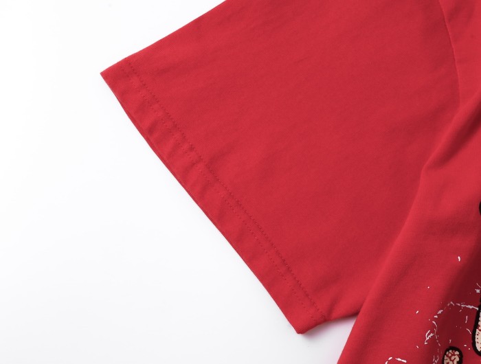 Red Warning Cupid Print Washed Tee 29105637